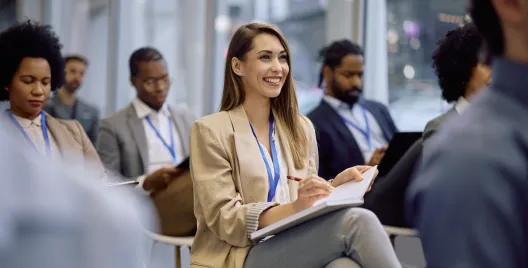 Woman taking notes